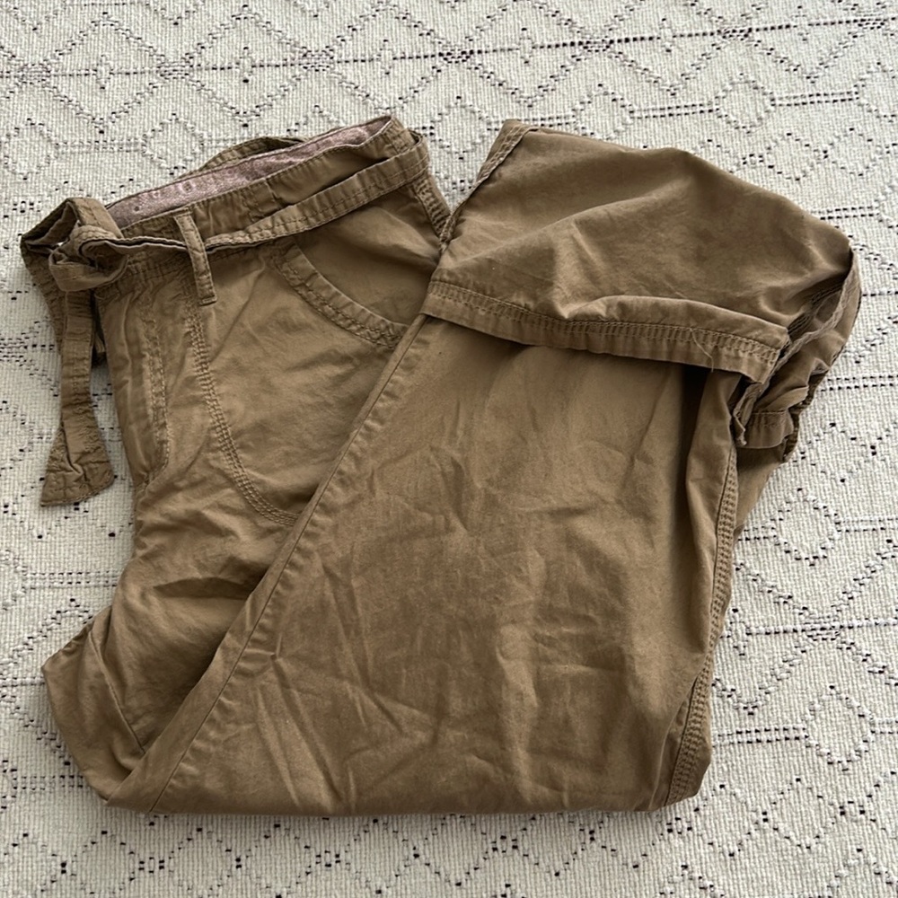 Brown Khaki Women’s Faded Glory Cargo Pants Sz 10